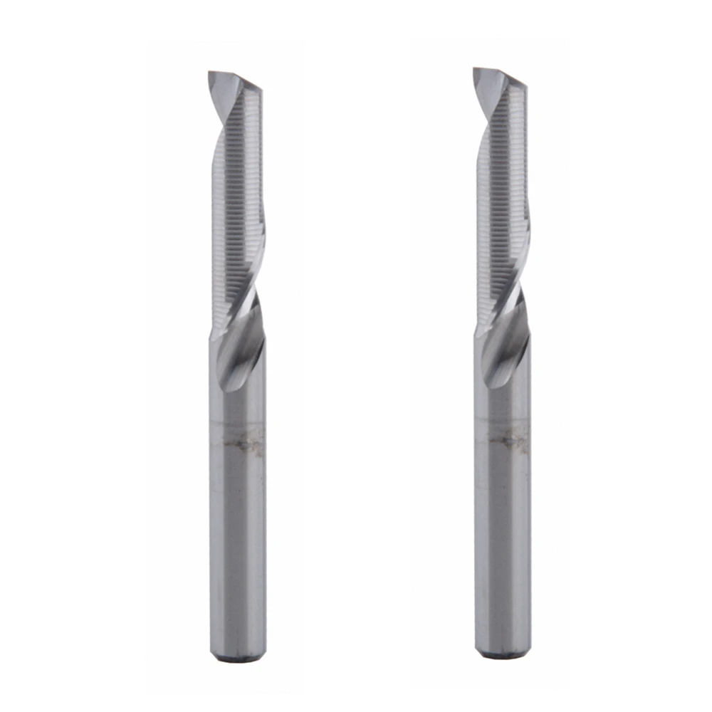 2Pcs 5x22mm Single Flute Milling cutters for Aluminum CNC Tools Solid