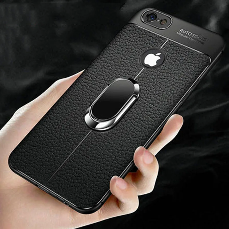 

Alxun For iPhone 7 8 Plus Case Luxury Leather With Stand Ring Magnet Back Cover For iPhone 7 8 7Plus 8 Plus Case Coque Capa
