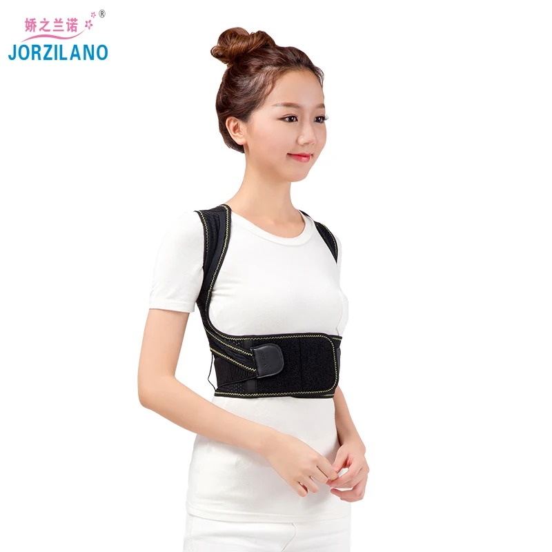 

Breathable Unisex Black 3D Therapy Posture Straighter Adjustable BackCorrector Lumbar Brace Belt Support Shoulder Corrector Belt