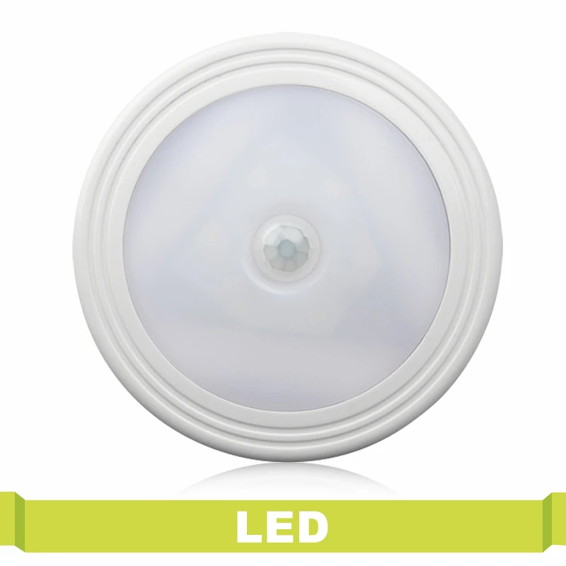 

6 LED Motion Sensor Night Light Activated Battery Operated Wall Lamps Auto On/Off Lights Night for Cabinet Hallway Pathway