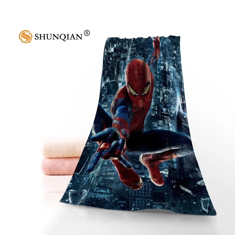 Новое пользовательское полотенце Spiderman с принтом хлопок лицо/банные полотенца из микрофибры Ткань для детей Мужчины Женщины полотенце для душа s - Color: Towel