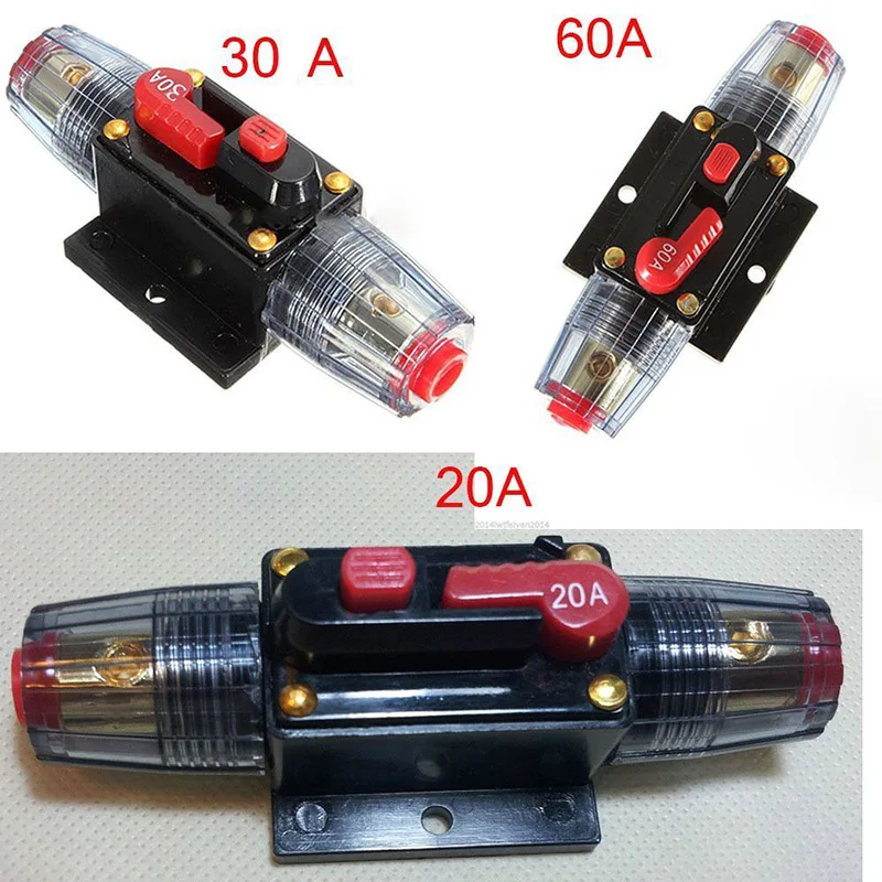 40A автомобильный аудио солнечной энергии встроенный выключатель предохранитель сброса держатель 12 В DC