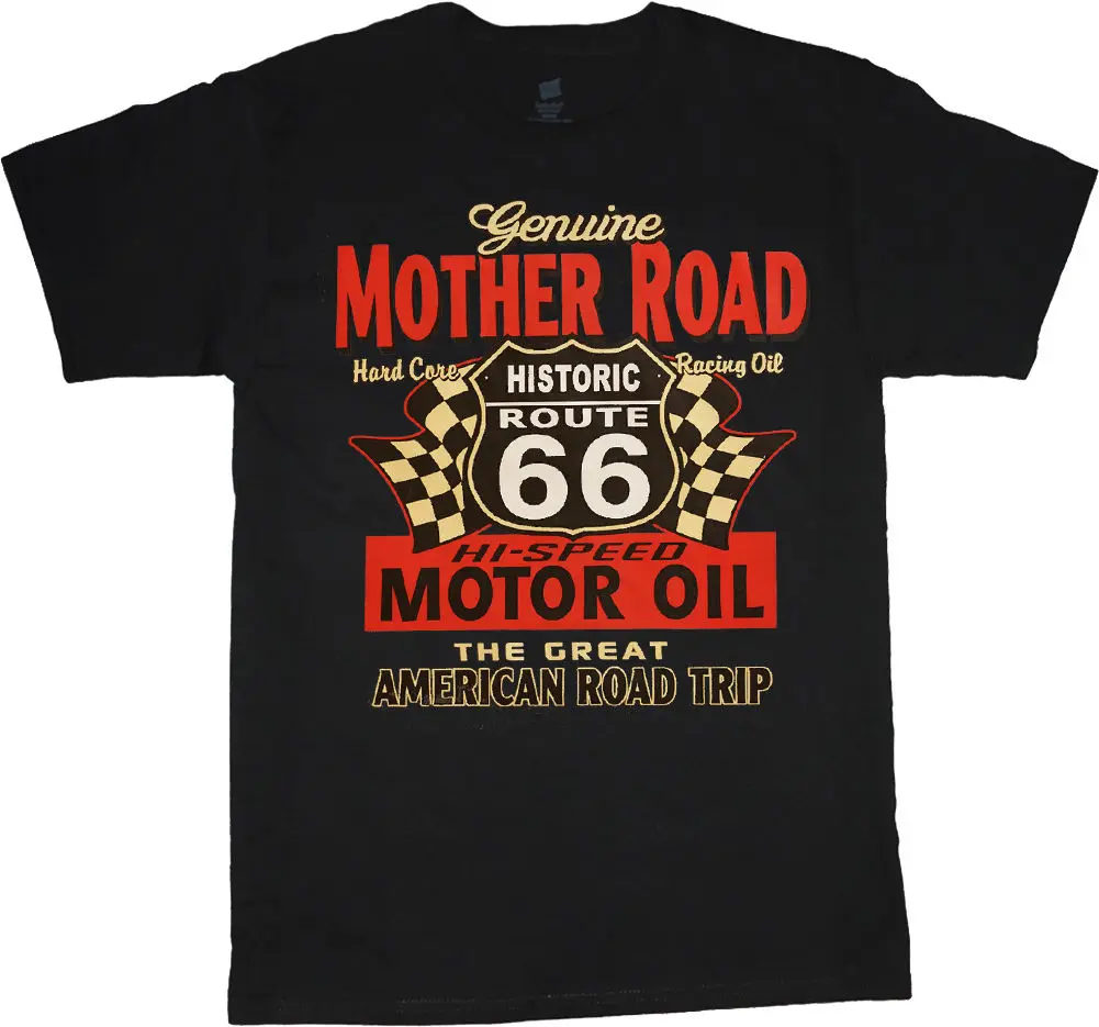 

Rt 66 shirt route 66 sign t-shirt for men tee shirt biker road trip USACool Casual pride t shirt men Unisex Fashion tshirt