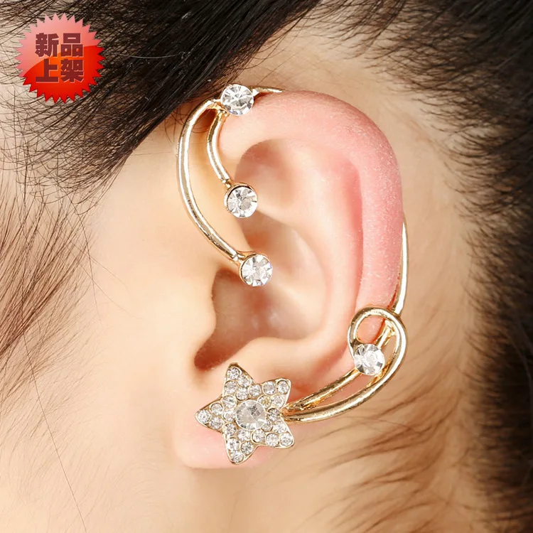 Yanyan Korean stars hanging all match jewelry simple ear clip earrings