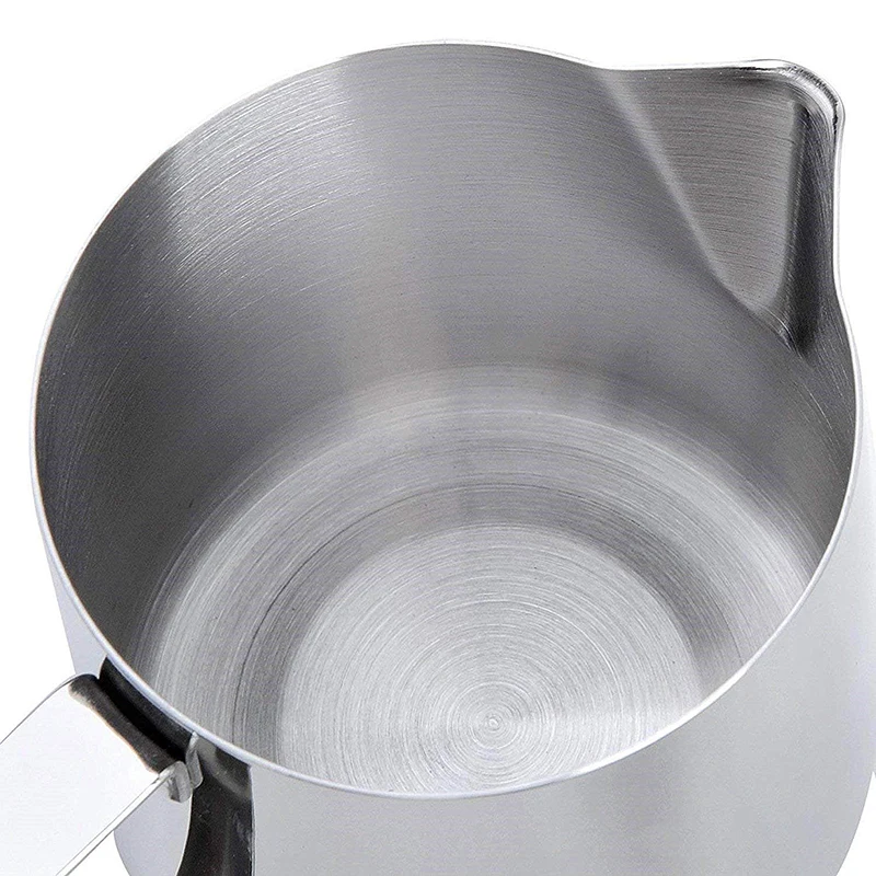 Brocca Schiumalatte In Acciaio Inox 500/1000 Ml Con Manico E Beccuccio, Scala In Ml/oz, Per Cappuccino, Caffè, Latte, Bar E Casa