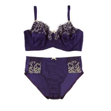 Женский бюстгальтер с принтом без подкладки, набор размера плюс, бюстгальтер с вышивкой, бюстгальтер с полной чашкой D DD DDD E F 38 40 42 44 46# BW1194