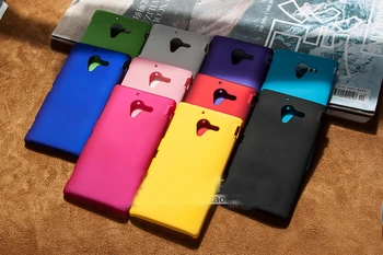 Untuk Sony Xperia ZL Cover Baru Karet Keras Kasus Penutup Belakang Sony Xperia ZL L35i L35h, kualitas Tinggi, Pengiriman Gratis