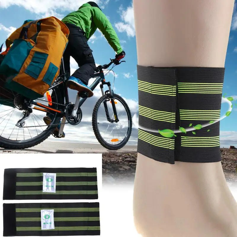 

2Pcs Safe Bicycle Elastic Reflective Strap Trousers Leg Ankle Wrist Pants Band Night Warning Fixed Trouser Bicycle Leg Stickers