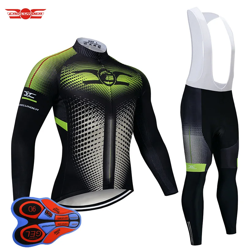 

2022 Long Cycling Jersey 9D Bib Set MTB Uniform Bicycle Clothing Quick Dry Bike Clothes Wear Ropa Ciclismo Men's Maillot Culotte