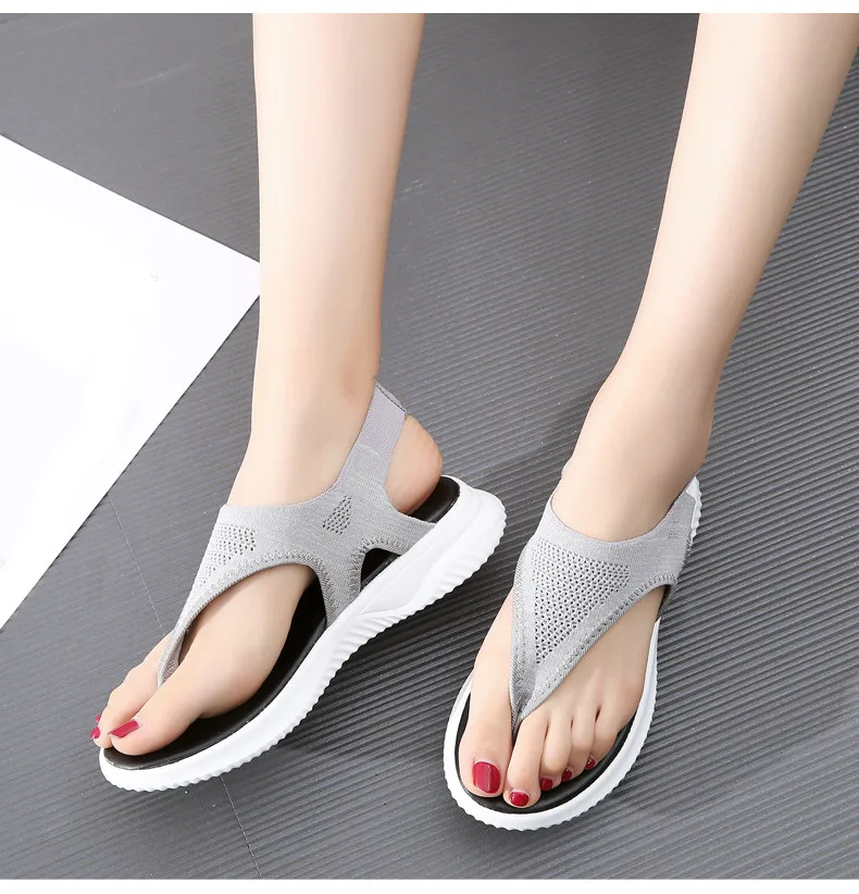 LL 9520-2019 Breathable Flyknit Women Sandals Summer Woman Shoes-19