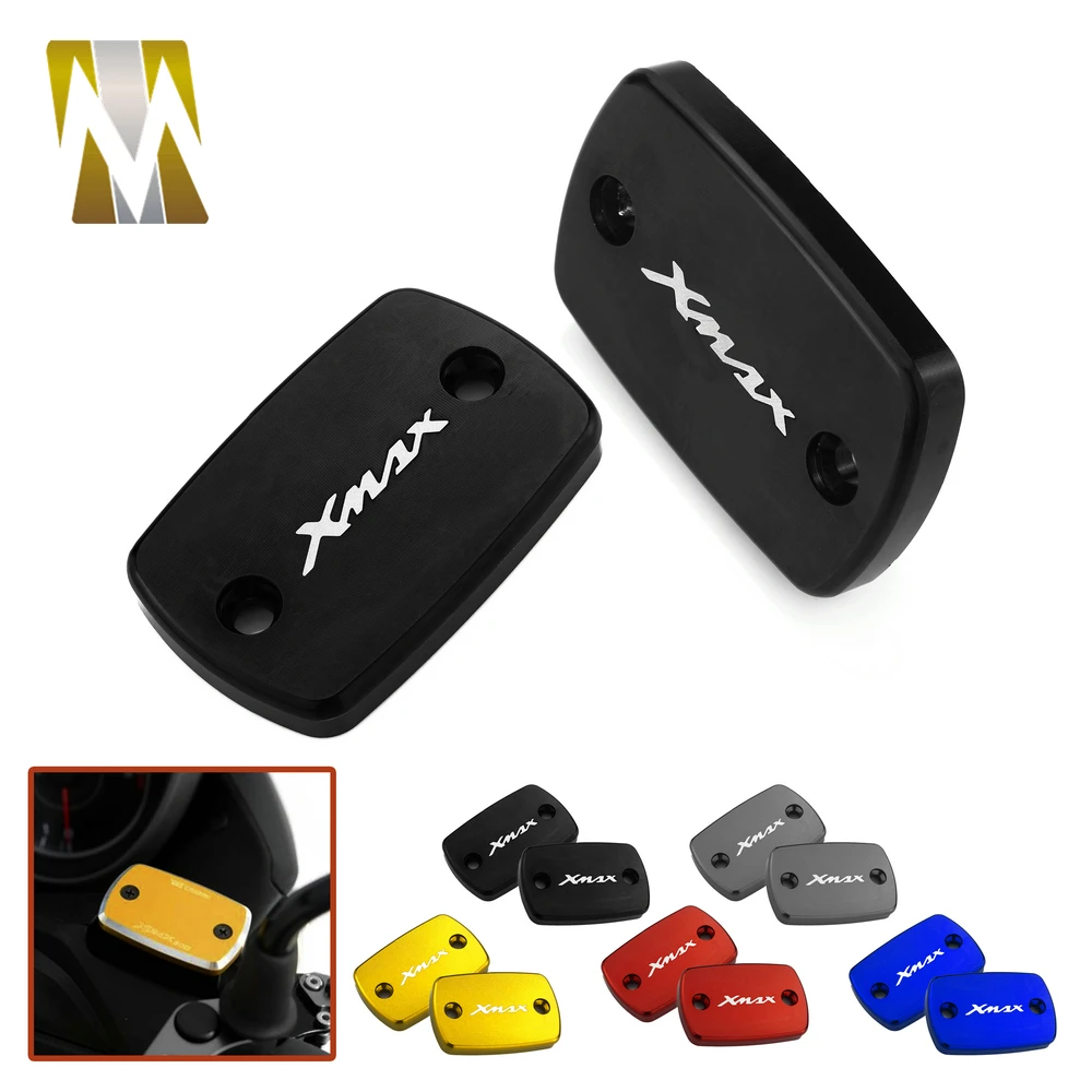 With Logo For Yamaha Xmax300 x max X-MAX 300 2017 2018 Motorcycle Brake Clutch Oil Fluid Reservoir Cap Cover (2)