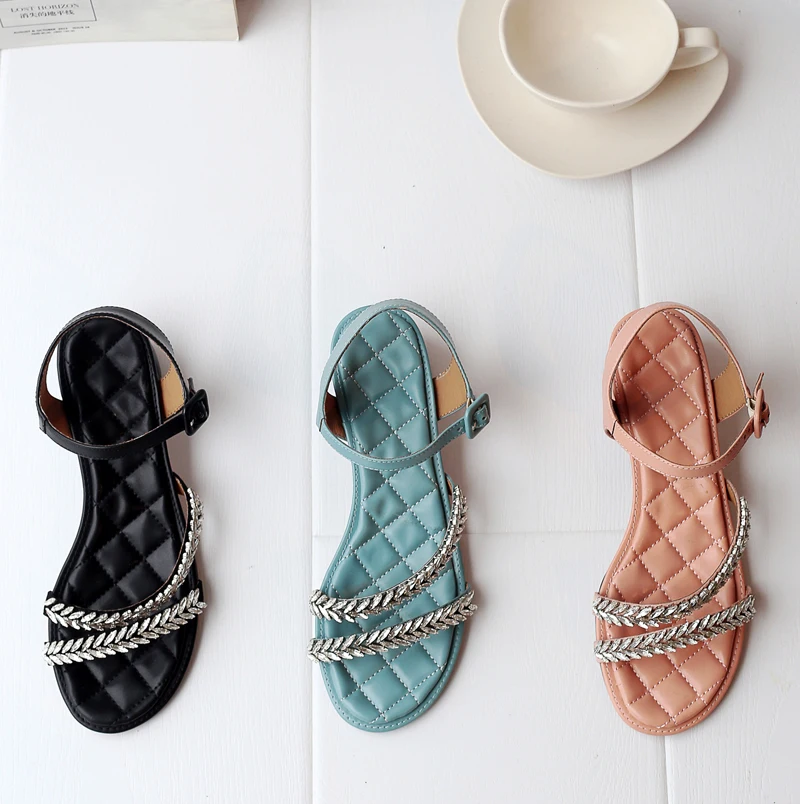 

Women Sandals Med Thick Heel Woman Shoes Glitter Crystal Embellished Gladiator Pumps Sandalias Mujer Slingback Shoes Lady Chic