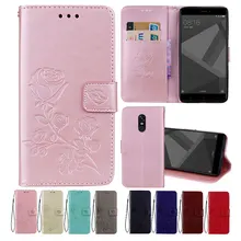 Leather Case For Xiaomi Redmi Note 4X Cases for Redmi Note 4X Pro Cover Flower Design Phone Case for Xiaomi Redmi Note 4X Prime longer белый redmi note 4x