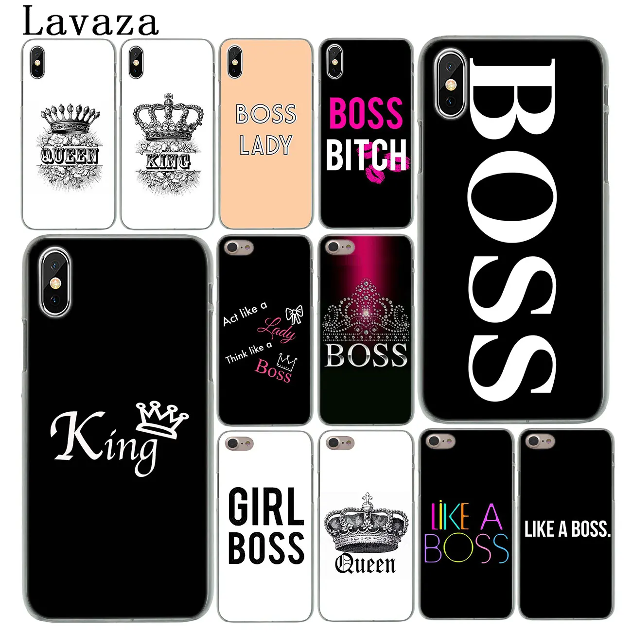 Твердый чехол для телефона Lavaza boss King queen iPhone XR X XS 11 Pro Max 10 7 8 6 6S 5 5S SE 4S 4 | Мобильные