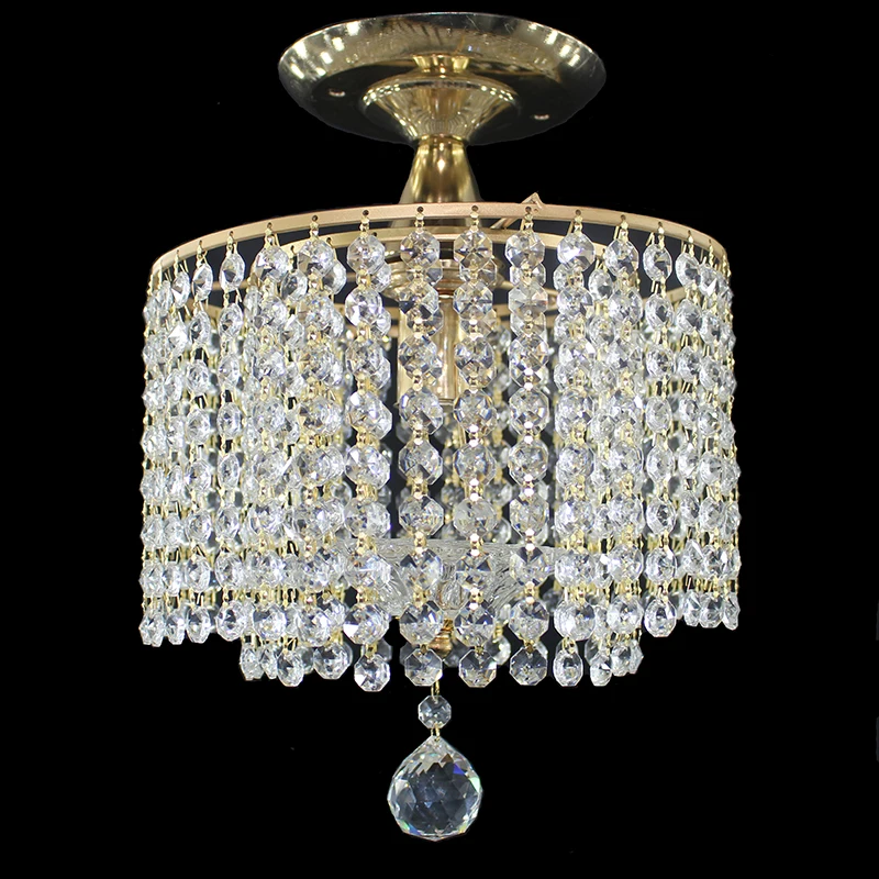 Kaufen Moderne retro überzogene kristall glanz Decke Lichter E27 Plafonnier LED decke Lampe Leuchte Für Wohnzimmer schlafzimmer hotel halle