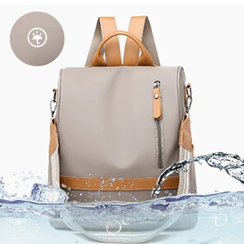 

Women's Fashion Large Capacity Backpack 2019 New Waterproof Anti-theft Cloth Backpack Travel Rucksack Shoulder Bag
