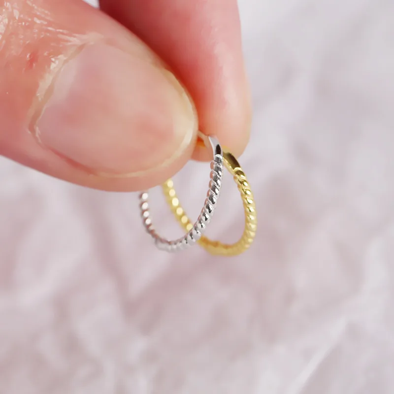 925 серебряный Модный обруч кольцо серьги в форме колец этнические Бохо Балийские серебряные серьги