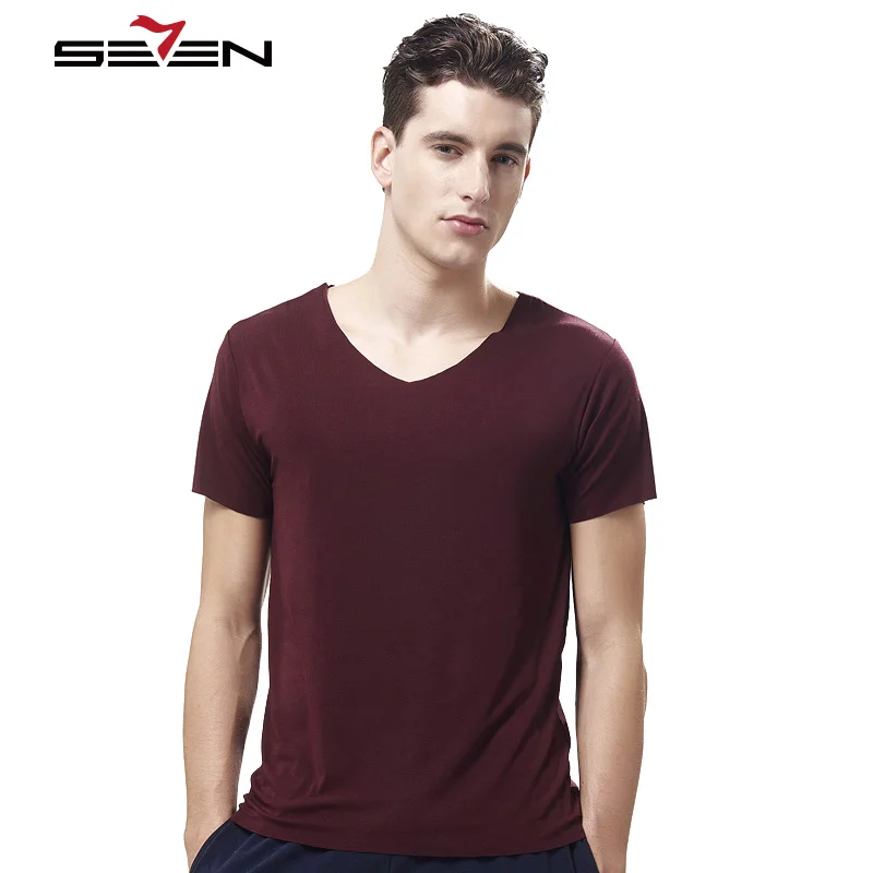 Aliexpress.com : Buy Seven7 Brand Men Undershirts V Neck Soft ...