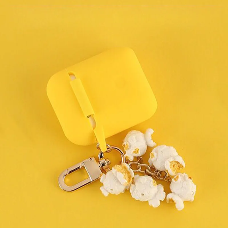 Супер милый корейский попкорн силиконовый чехол для Apple Airpods 1 2 Аксессуары Bluetooth наушники защитный чехол гарнитура Коробка Чехол