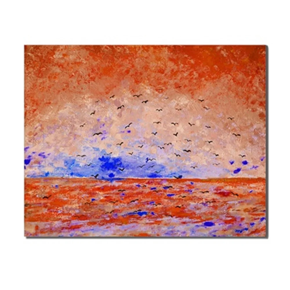 

Abstract Sea Ocean Seagull Frameless Creative Artworks Scene Canvas Prints Oil Painting Posters Living Room Unique Gifts On Wall