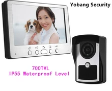 Yobang Security Freeship 7 Inch Video Door Phone Video Monitoring Intercom Doorbell Night Vision Waterproof Outdoor Camera