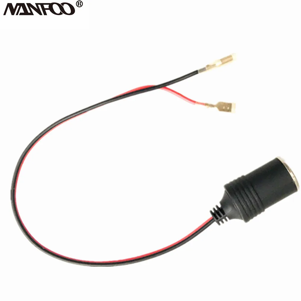 

12V Female Plug For Cigar Lighter Iron Copper Female Plug For Battery 12V Handheld Spotlight Cigarette Barrel Black