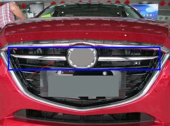 

For Mazda 3 M3 Axela 2014 2015 2016 ABS Chrome Front Grille Cover Trim !