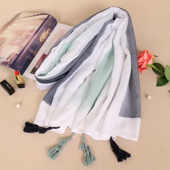 

high quality cotton women tassels multicolor bohemian wrap shawls hijab summer muslim long scarves/scarf 8 color 180*95cm