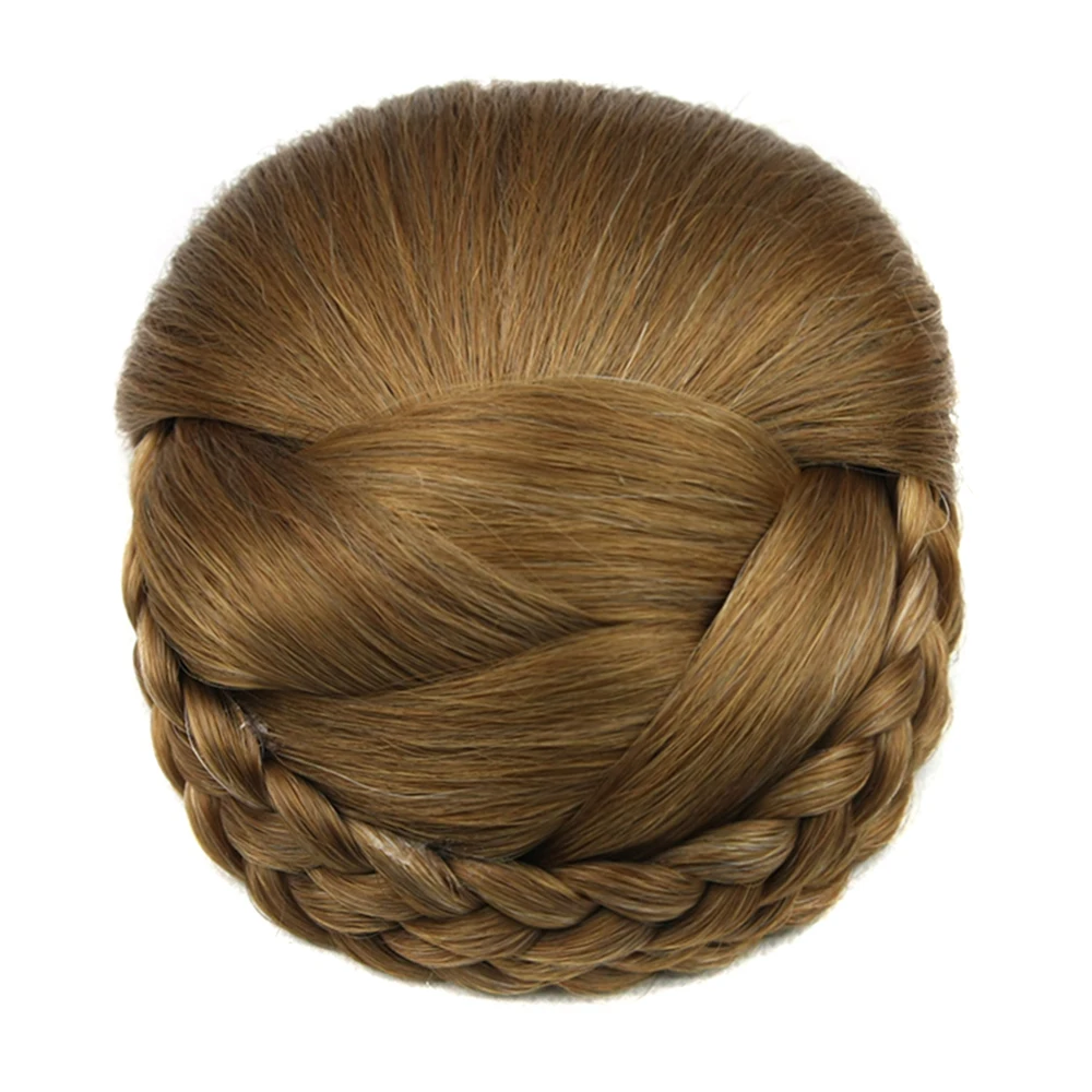 Soowee 6 Colors Synthetic Hair Braided Chignon Clip In Hair Bun Chignon