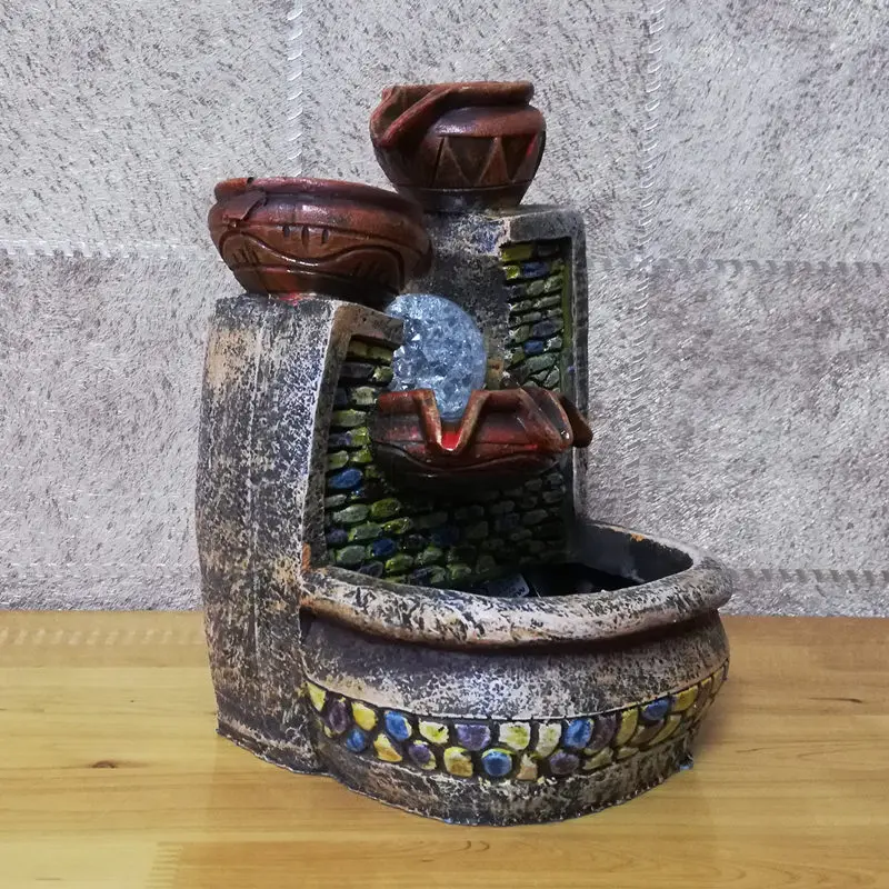 Домашний фонтан Fengshui медитация влажности воздуха помогает деревенскому
