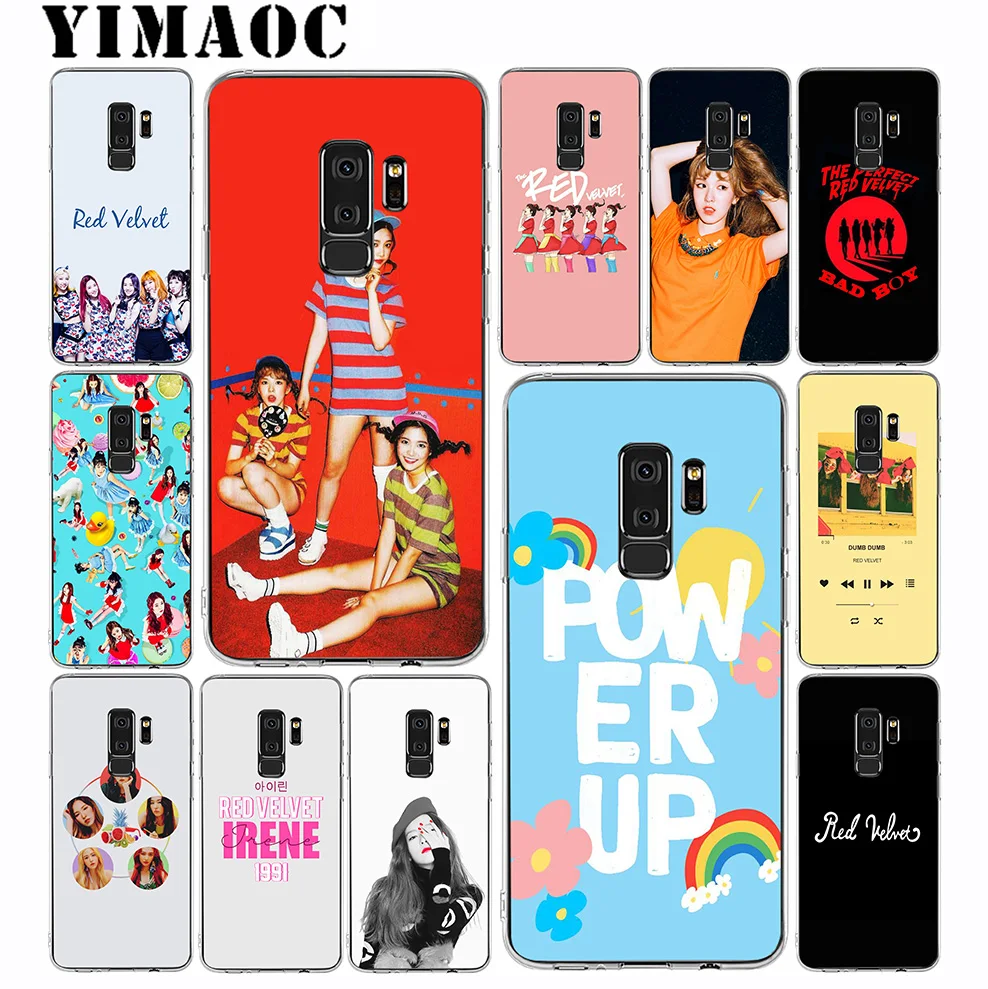 Yimaoc в звездочку красное бархатное K поп Мягкий силиконовый чехол для samsung Galaxy A5 A6