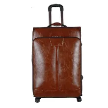 YISHIDUN Business Trolley PU Retro suitcase bag luggage bags boarding box spinner wheels men convenient computer