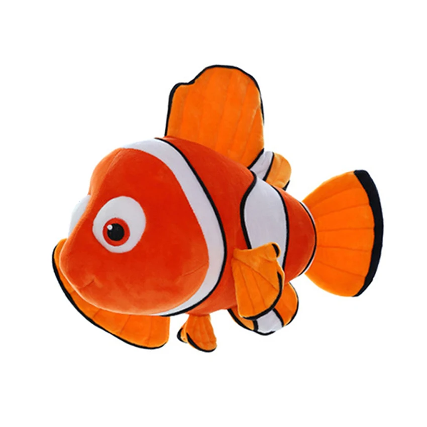 1 шт. 20 см поиска герой Nemo Plush toys, с изображениями из мультфильма «В поисках Немо и рыба плоскодонка чучело для шеи Мягкие плюшевые игрушки подарок для малышей