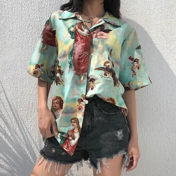 

VFan Women Blouses 2019 Fashion Long Sleeve Turn Down Collar Streetwear Blouse Shirt Casual Tops Blusas Femininas