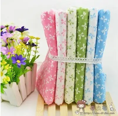 Принт саржа хлопка, 6 видов конструкций цветочные для DIY лоскутное шитье/ткани ребенок и ребенок/лист, подушка Материал, 40 см x 50 см