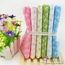 Принт саржа хлопка, 6 видов конструкций цветочные для DIY лоскутное шитье/ткани ребенок и ребенок/лист, подушка Материал, 40 см x 50 см