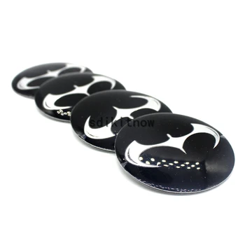 

New 4pcs BATMAN bat Car Wheel Center Hub Caps Cover Rim Sticker Reflective Badge Fit Auto Styling