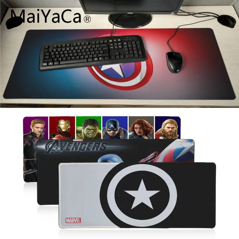

Maiyaca Captain America Winter Soldier Mouse Durable Desktop Mousepad gamer mouse mat high quality DIY picture with edge locking
