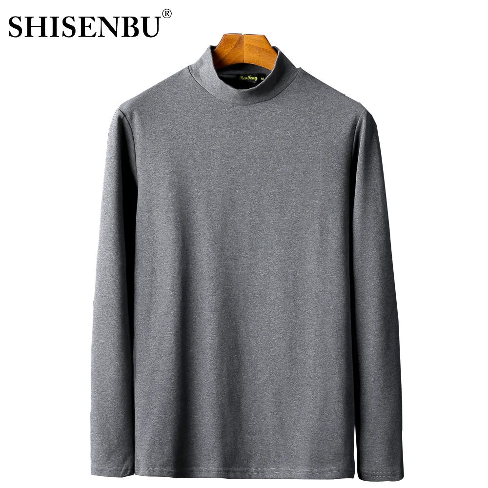 Male Underwear Shirt High Neck Winter Bodysuit Mens Warm Clothes Thermal Undershirts Thick Basic Tops Cotton Undershirt Tshirt (6)