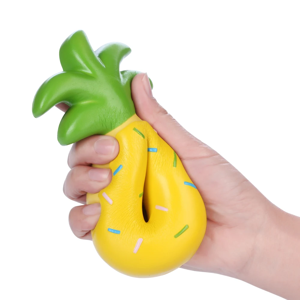 VLAMPO Squishy Stress Toys Squishies Soft Slow Rising Pineapple Donut 6.1 1 Piece (YELLOW)  pineapple donue smell ,sweet toys  (7)