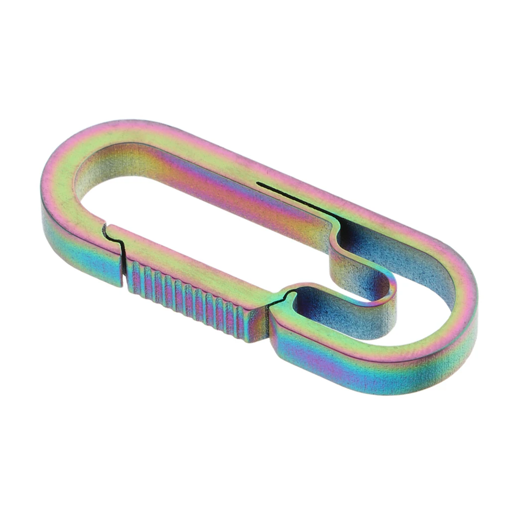High Strength Outdoor Titanium Alloy Buckle Carabiner Keychain Key Ring Clip Hook Climbing Tool
