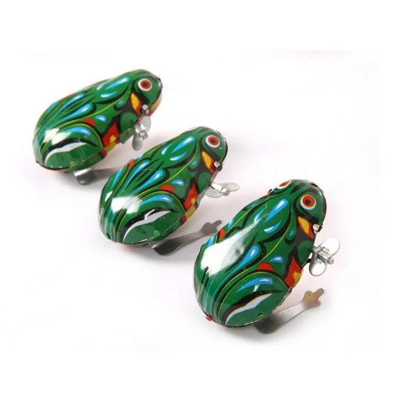 Funny Jumping Frog Vintage Toy Kids Classic Tin Wind Up Clockwork Toys For Children Boys Educational Action Figures Toy (1)