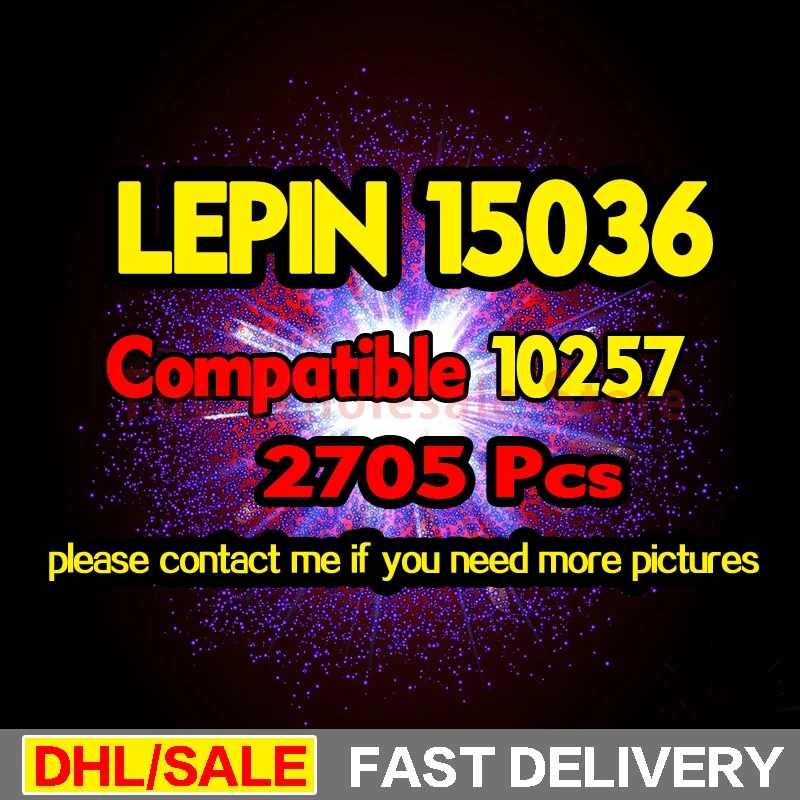 

IN STOCK LEPIN 15036 2705PCS 15036B with light City Street Model Building Kits Blocks lepinings Toys Clone 10257