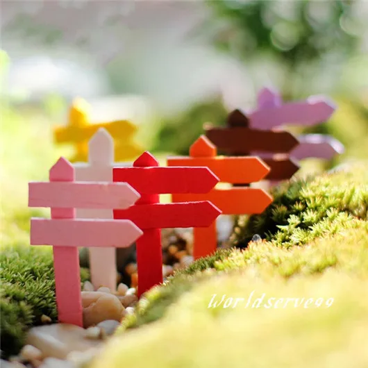 Мини миниатюрный деревянный забор указатель Craft Орнамент декора сада горшка микро пейзаж Карликовые деревья DIY Кукольный Домик Феи
