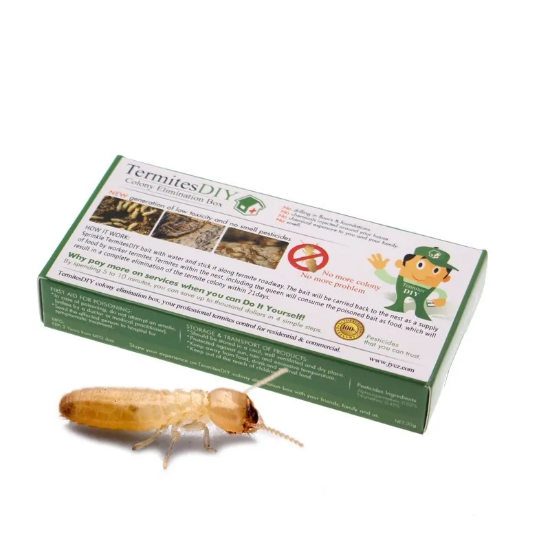 

1 Box TermitesDIY Kill Colony Elimination Box Low Toxicity No Smell Easy Use Effective New Generation Pest Control Bait