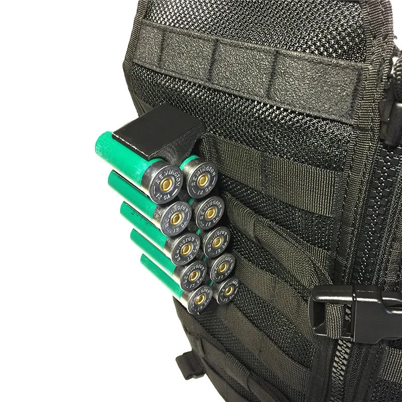 10 Shell Tactical Shotgun 12 Gauge Shell Holder Molle Vest Belt Clip