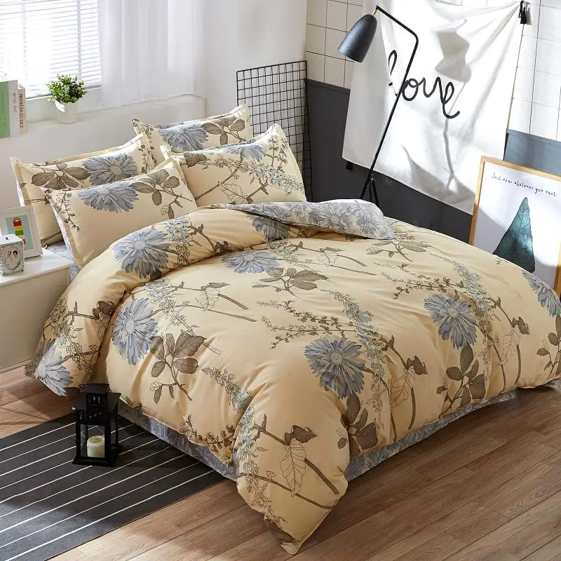 

Pastoral Flowers Printed Bedding Set 3/4pcs Bed Linens Bedclothes for Kids Duvet Cover Bed Sheet Pillowcase Twin Full Queen King
