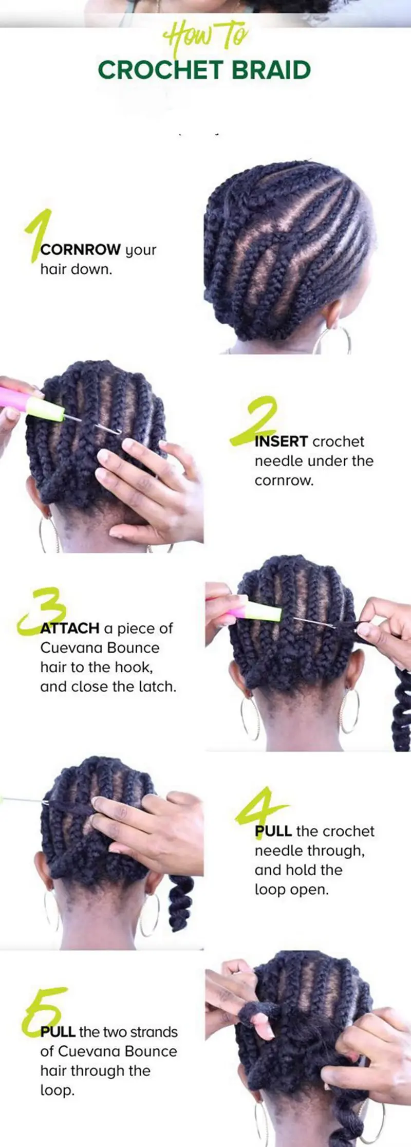 How to apply crochet hair
