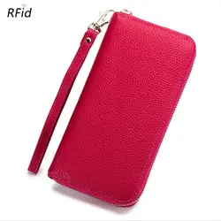 Новый Для женщин кошельки из натуральной кожи Модная дамская сумка Passport Wallet RFID Блокировка Anti Theft женский держатель для карт