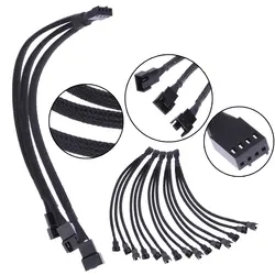 4 контактный сплиттер с длинными рукавами вентилятор с ШИМ-Управлением аксессуары Луженая Медь кабель-удлинитель для Портативный